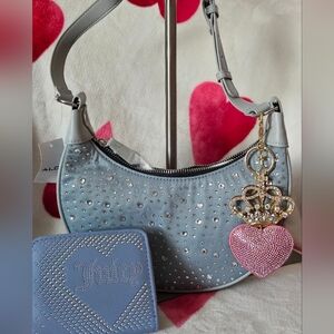 ALDO Denim Rhinestone Shoulder Bag and Juicy Couture Wallet